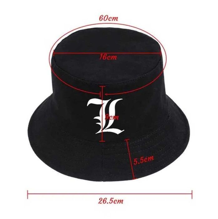 BUCKET HAT kapelusz rybacki DEATH NOTE L Anime