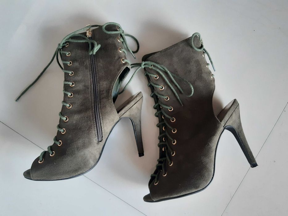 Muszkieterki zielone khaki , r.37