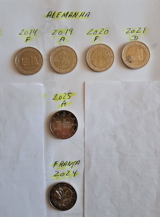 Moedas Comemorativas Alemanha e França  ( circuladas )