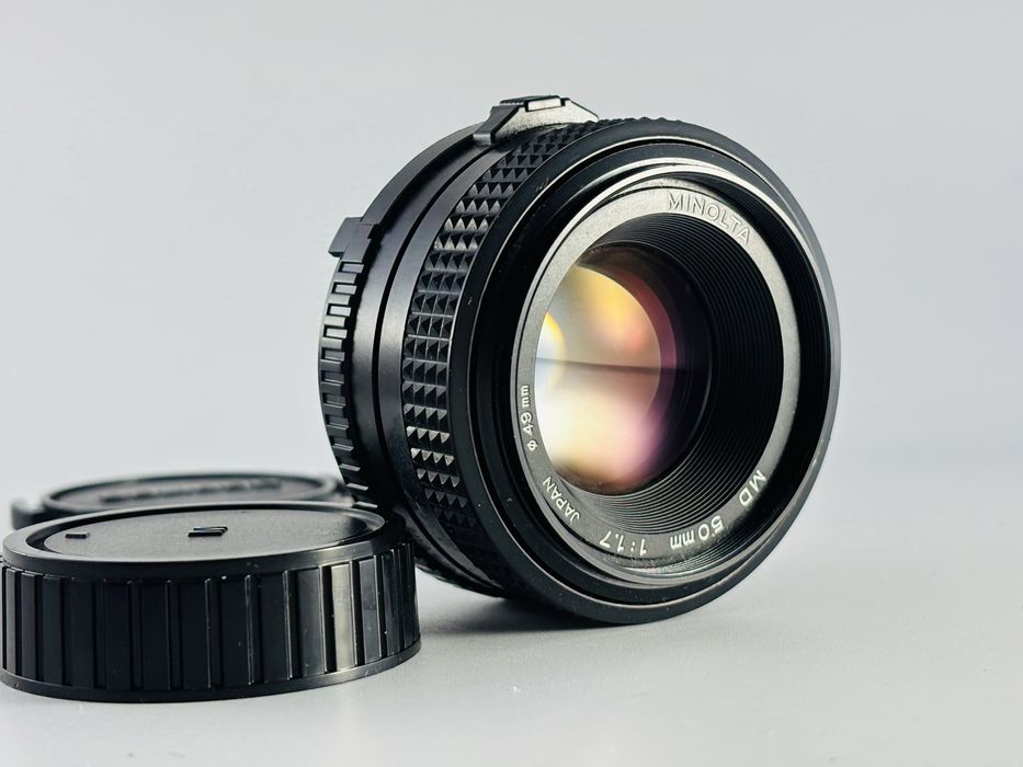 Minolta MD 50mm f/1.7 – jasny obiektyw, świetny stan