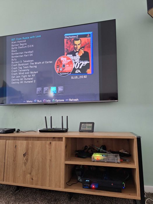 PS2 FAT “Pro” (1080p via upscaler incluído) + HDD 250GB  c/ OPL