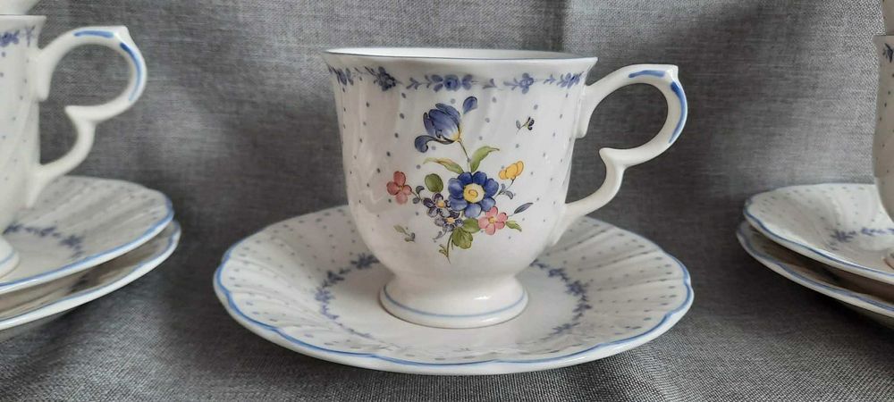 Serwis kawowy  Niebieska piwonia Nikko Japonia lata 80-te