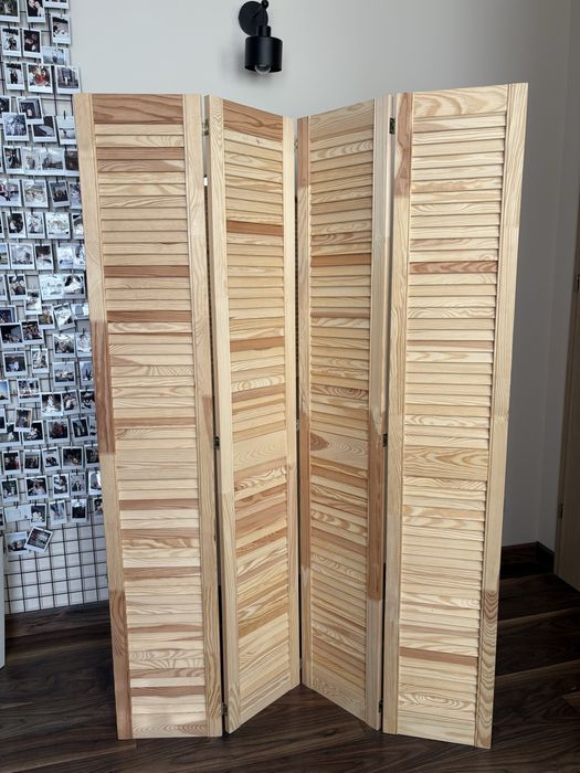 Parawan drewniany dekoracyjny, skrzydlo 29,5x170, całość 118x170