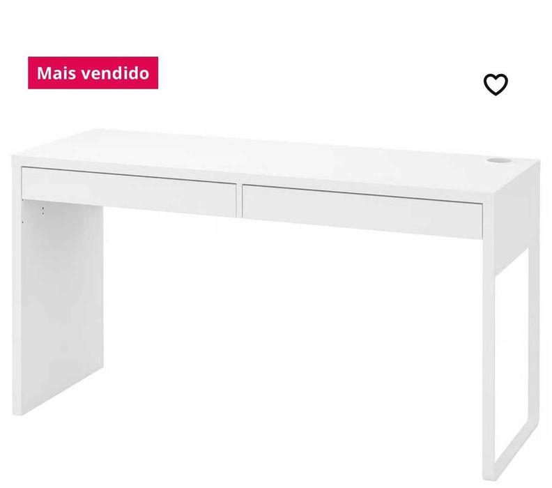 Secretaria Ikea Branca com 02 gavetas