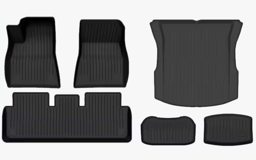 Conjunto 6 Tapetes Borracha TPE All Weather Tesla Model 3 Novos