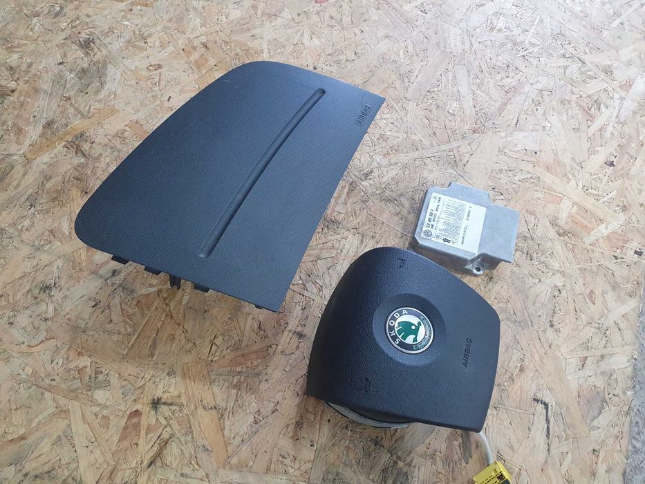 Air bag poduszka powietrzna sensor moduł Skoda Fabia 2 II kpl 08r