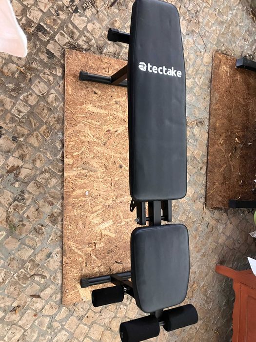 Conjunto Musculação Completo: Banco + Rack + 76kg Pesos + Polia