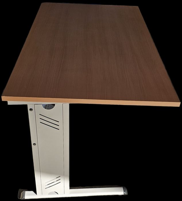 Secretaria tampo em madeira com base metalica