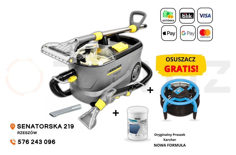 Odkurzacz piorący KARCHER +Proszek +Osuszacz - wynajem, wypożyczalnia
