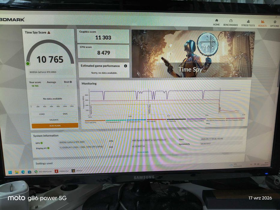 Gracz - RYZEN 5 8400F/RTX 4060 8GB/16GB DDR5 (32GB) /SSD 500GB /GWR.