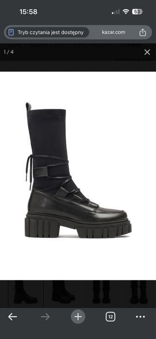 Kazar botki czarne workery