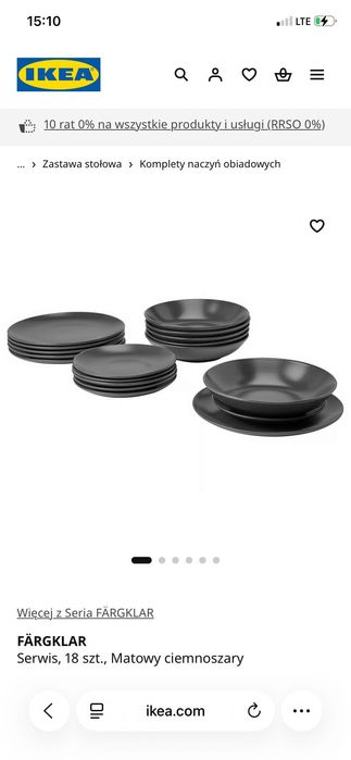 Zastawa obiadowa Ikea