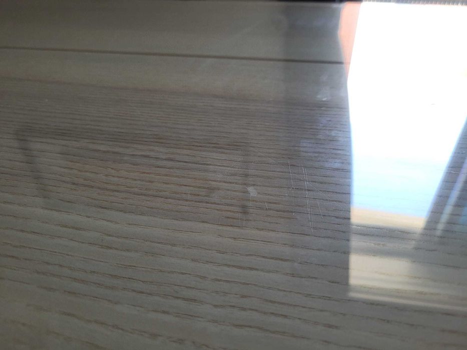 Tampo de vidro temperado 140x80cm, 1cm espessura, boleado