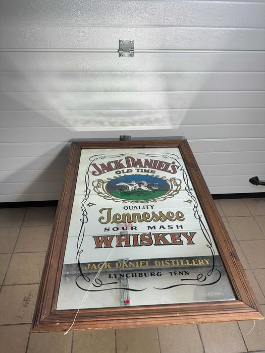 GIGANTYCZNE Lustro JACK DANIEL’S 97x67 cm | Vintage Pub | Whiskey Unikat