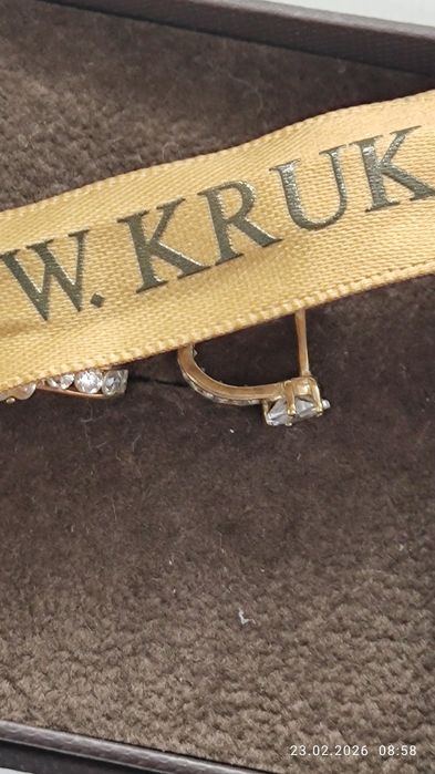 Kolczyki złote z Kruka.