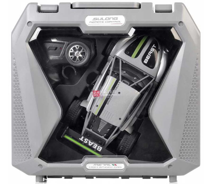 Metalowe auto RC w walizce 065646