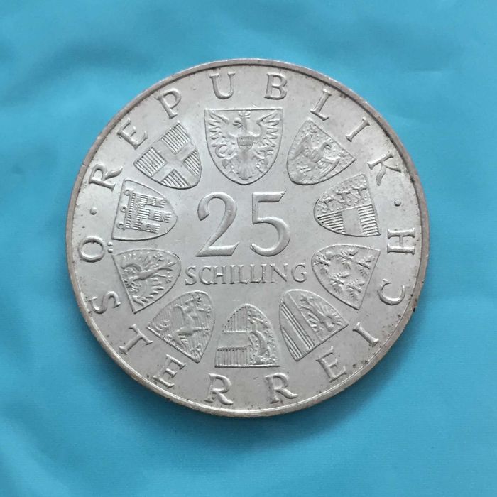 Austria 25 Schilling 1967 – prata
