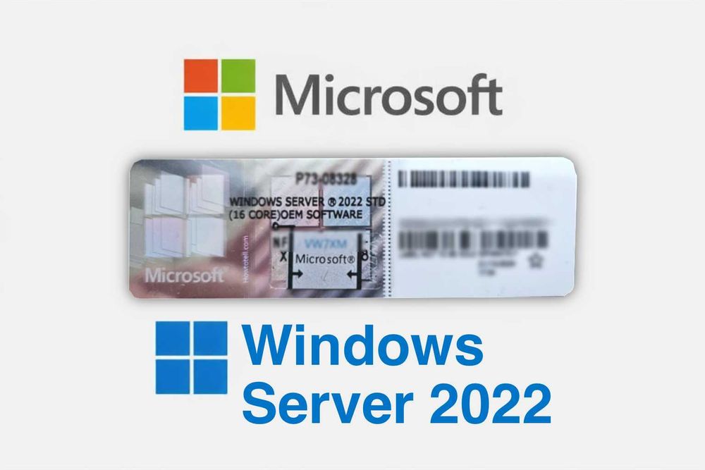 Windows Server 2022 16 Core Naklejka COA Klucz Licencja NOWA Czechowice ...