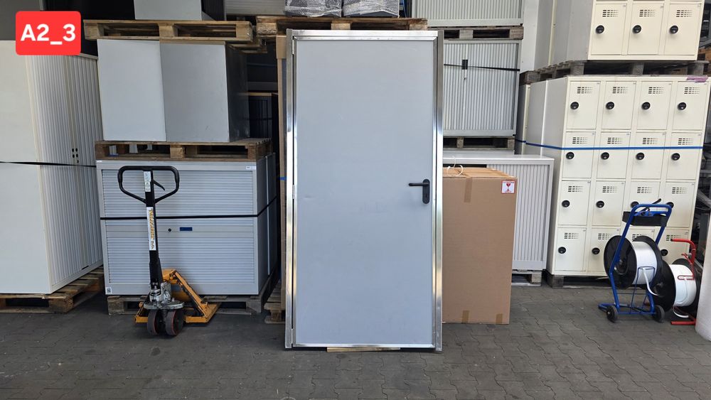 Drzwi inwentarskie duńskie Agridoor 100×216 cm INOX nierdzewna ościeżnica do hali, obory, magazynu nierdzewne