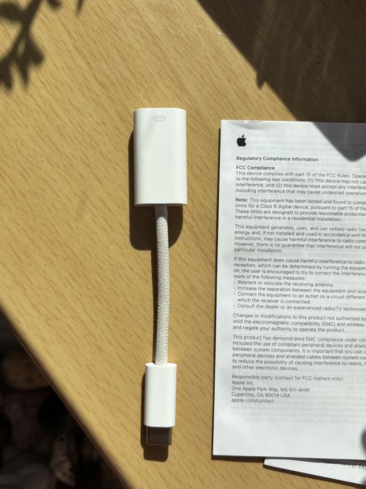 Adapter USB-C na Lightning Apple