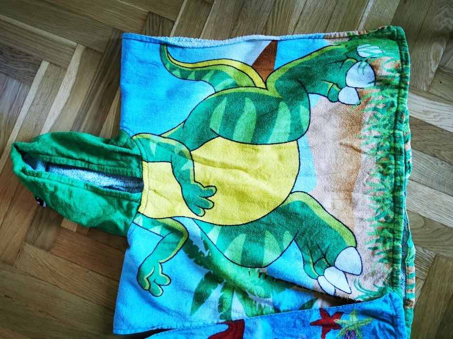 Ręcznik poncho ponczo dzieci kaptur