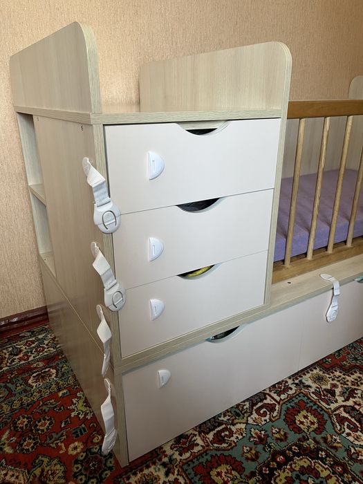 Дитяче ліжко трансформер 3в1 + ортопедичний матрац