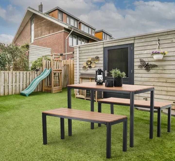 Комплект садових меблів стіл 2 лавки набір для дачі, садові зі столом