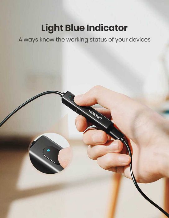 Bluetooth Адаптер 5.4 Передатчик Toslink SPDIF aptX HiFi Ugreen Блютуз