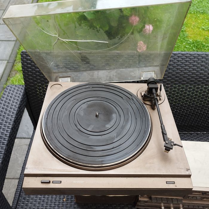 Stereo tuner+cassette+turntable+oryginalne głośniki SHARP