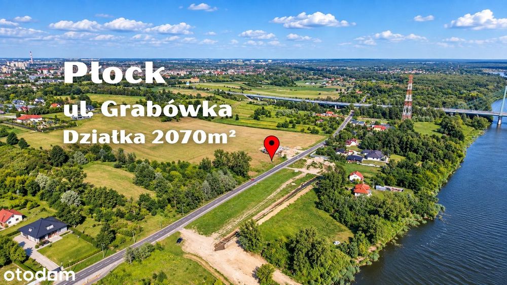 Działka budowlano-usługowa Płock ul.Grabówka 20,7a z widokiem na Wisłę