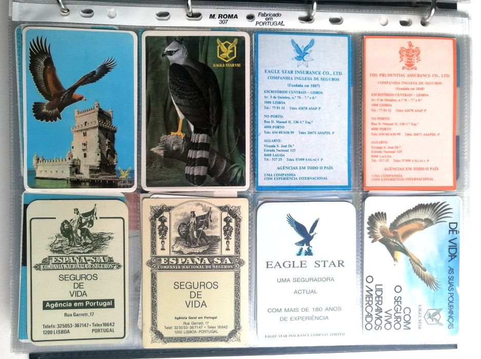 Álbum 410 calendários dif. Companhias seguros Portuguesas e Espanholas