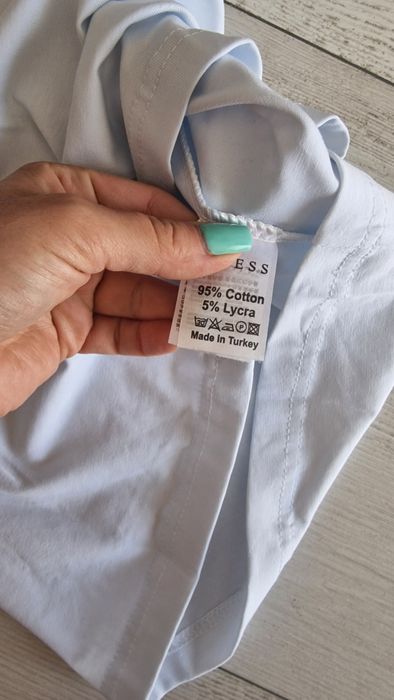 Biały t-shirt damski bawełna cyrkonie