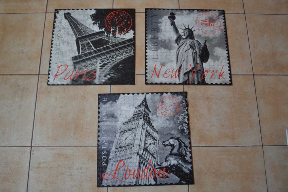 Vários puzzles 500pcs montados