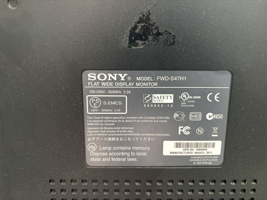LCD Sony Profissional/ Comercial + Suporte