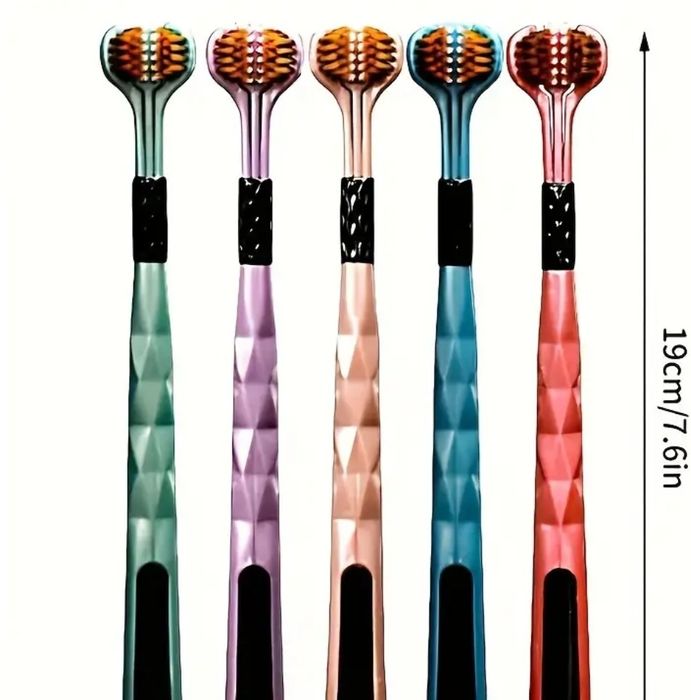 1 Escova de dentes tridimensional 3 lados Autismo + 1 Escova eletrica