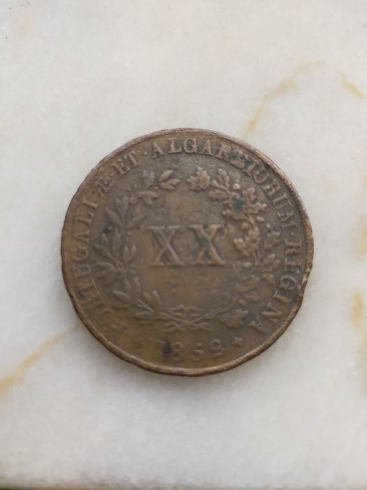 Moeda 20 reis 1852
