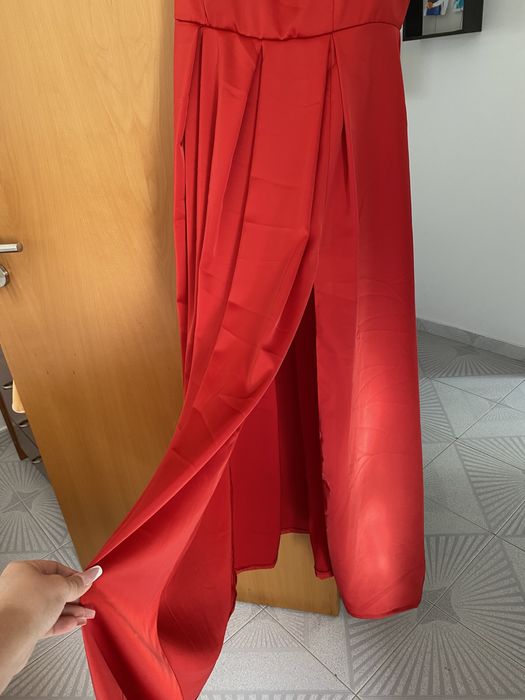 Vestido cetim vermelho