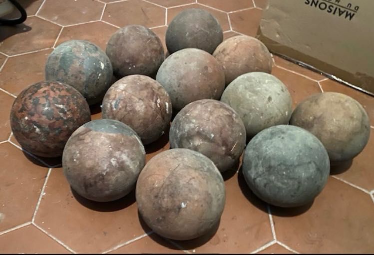 Stare kulę metalowe do gry 13 sztuk