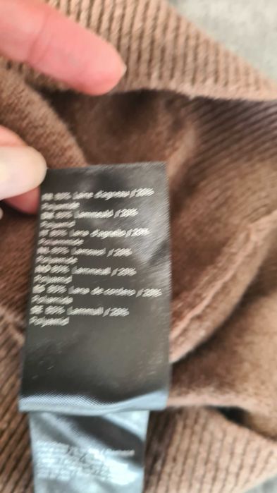 Karmelowy brązowy sweter Samsoe 80% Wełna Wool, wełniany. Rozmiar S