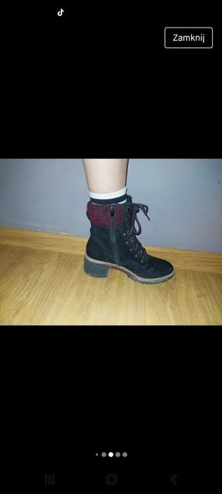 Buty zimowe na obcasie