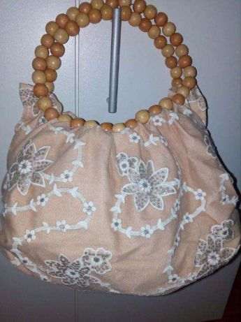 Mala mão- com alças madeira-invulgar