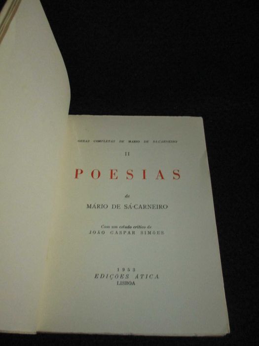 Livro Poesias Mário de Sá-Carneiro Ática 1973