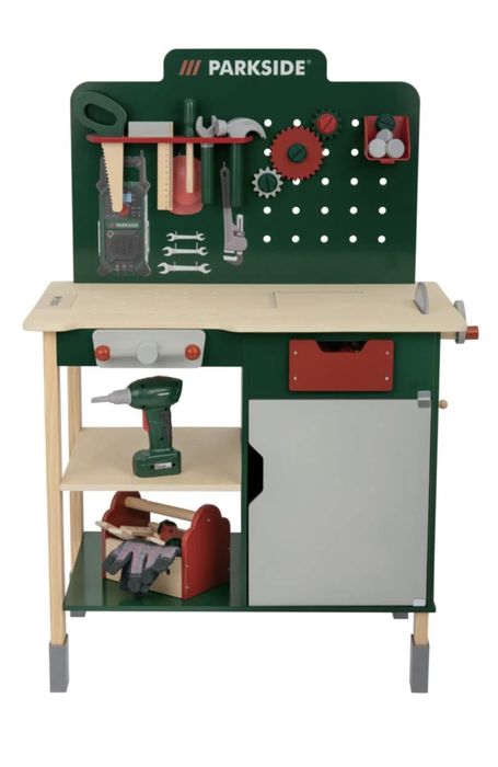 Дитячий дерев‘яний робочий стіл Parkside з усіма інструментами