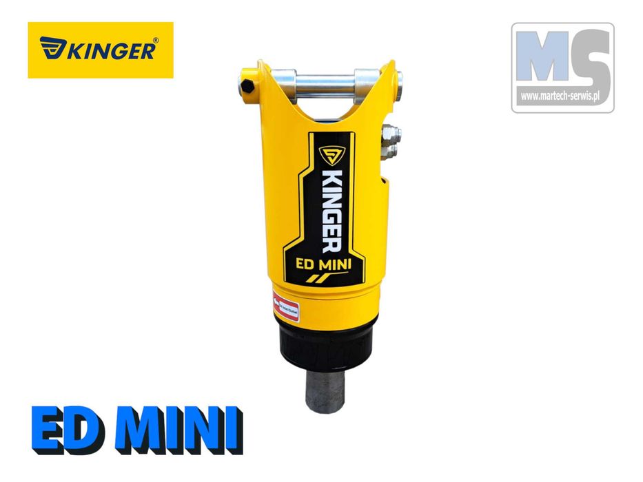Wiertnica hydrauliczna do minikoparki KINGER ED MINI 0,8-2t GW 2 lata