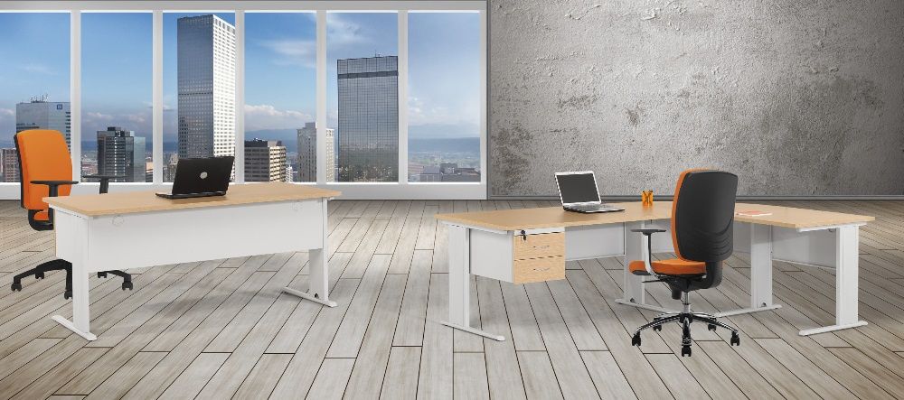 Secretária reta de Escritório - Linha Express Nova