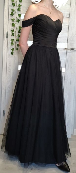 Piękna suknia wieczorowa, na studniówkę, półmetek, wesele. rozm. 38 M