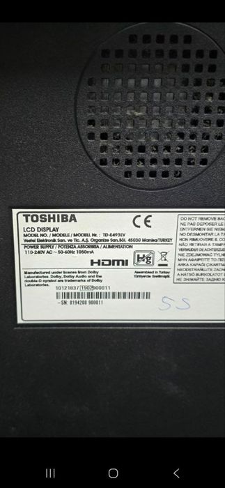 Toshiba lcd display монітор телевізор 49" T2 android