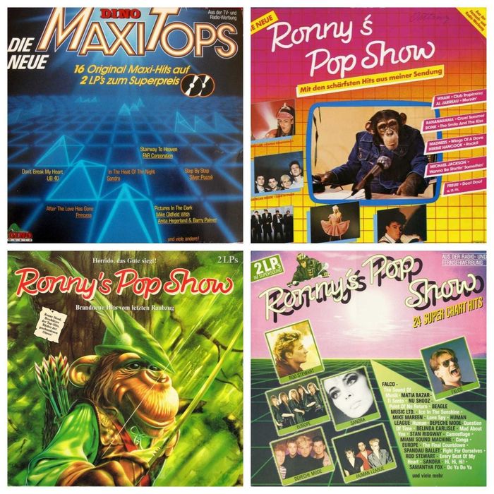 LP Сборники 80х Ronny's PopShow,HighLife,FormelEins,DinoTops,SmashHits