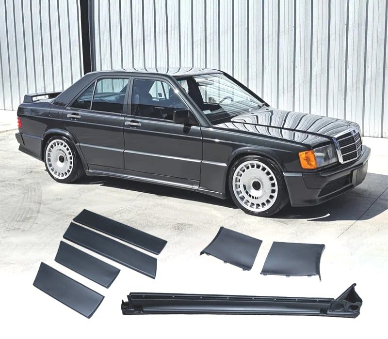 EMBALADEIRAS + FRISOS LATERAIS MERCEDES 190 W201 83-93 LOOK EVO 1 AMG