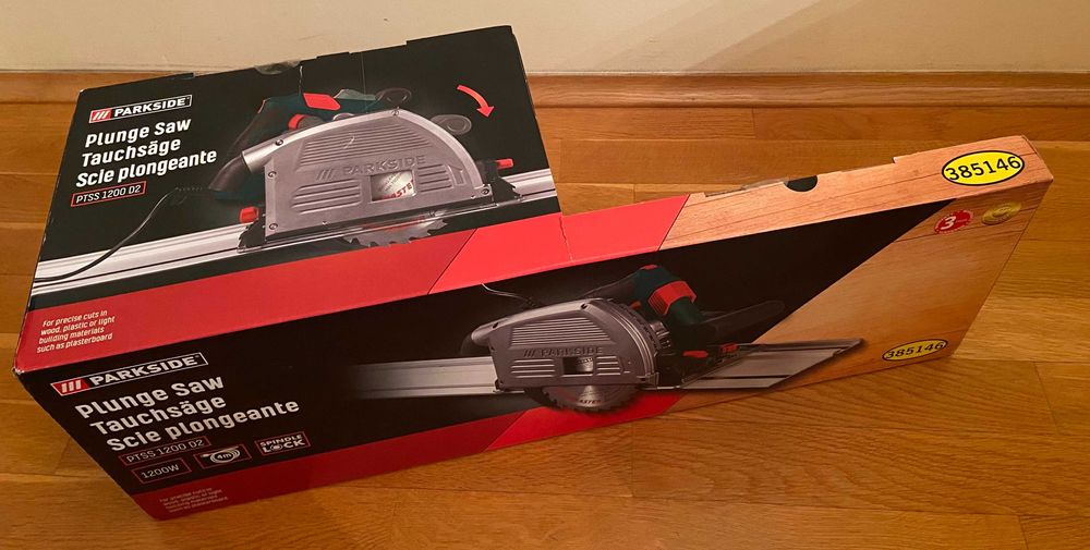 Zagłębiarka, piła wgłębna Parkside PTSS 1200 D2 pilarka z prowadnicami